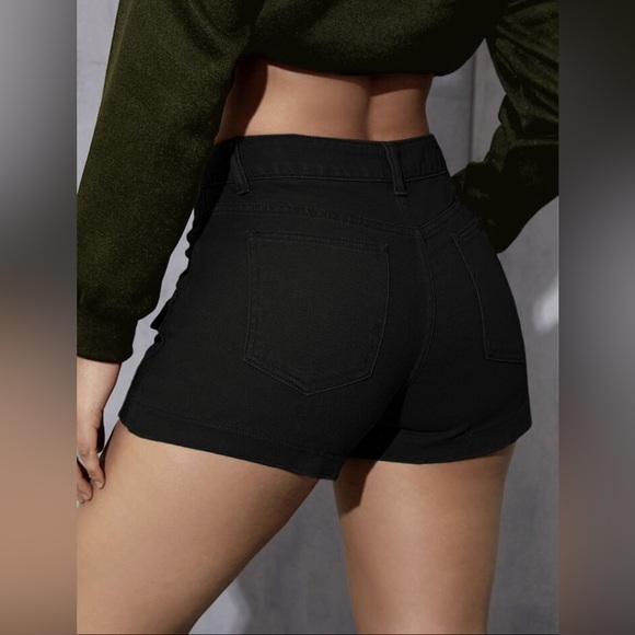 Black Cargo Shorts #1197 - Picture 2 of 9